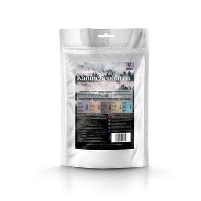 Collagen Sticks, 200 g. Sammansättning: 100 % nötkött. Analys: Protein 72 %, fuktighet 10 %. Utfodringsrekommendation och näringsvärden finns på baksidan.