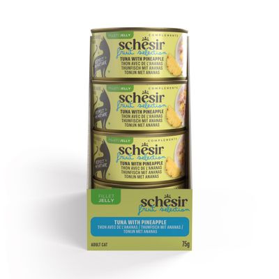 Økonomipakke Schesir Cat Fruit Selection 24 x 75 g - Tun og ananas i gelé