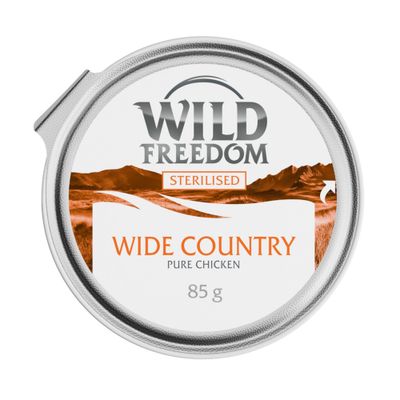 Wild Freedom Adulte Stérilisé barquette 6 x 85 g - Wide Country Pur poulet
