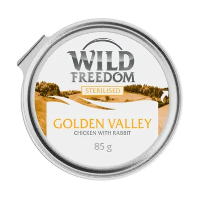 Wild Freedom Adult Sterilised portionsformar 6 x 85 g - Golden Valley - kanin & kyckling