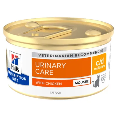 Hill's Prescription Diet c/d Urinary Care Mousse mit Huhn 12 x 85 g - Sparpaket: Huhn (48 x 85 g)