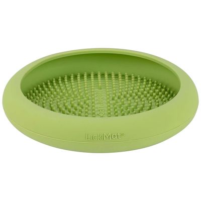LickiMat Schleckmatte für Hunde UFO, grün -  Ø 18,5 x H 6 cm