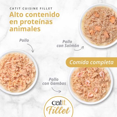 Catit Cuisine Fillet de pollo - Filete de pollo con gambas (75 g)