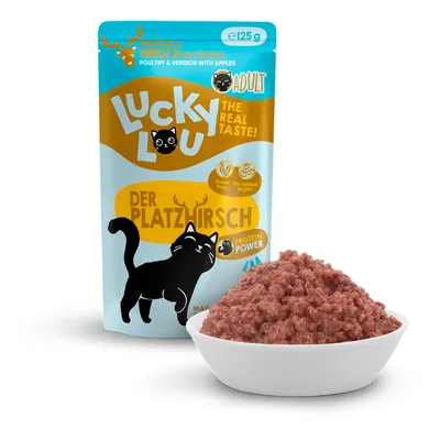 Lucky Lou Adult 16 x 125g - cat wet food - Poultry & Insects