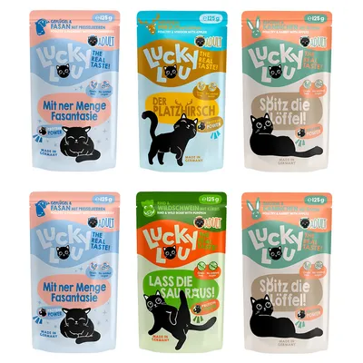 Lucky Lou Adult prova-på-mix 6 x 125 g - Vild Mix