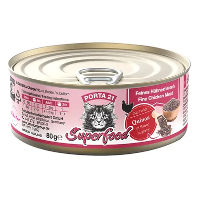 Porta 21 Superfood 6 x 80 g - Kip met quinoa Porta 21 Superfood 6 x 80 g - Kip met quinoa