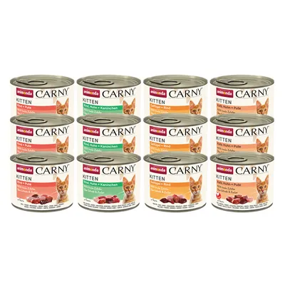 Mix-Sparpaket animonda Carny Kitten 12 x 200 g - Mix (4 Sorten gemischt)