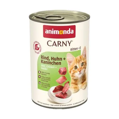 animonda Carny Kitten 12 x 400 g - Nötkött & kalkon
