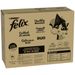 Felix Le Ghiottonerie in Gelatina 80 x 85 g umido gatto Doppia Delizia Selezione di Campagna