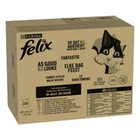 Jumbo pakiranje: Felix „So gut wie es aussieht” u želeu 120 x 85 g - Riblji mix II (tuna, losos, bakalar, iverak)