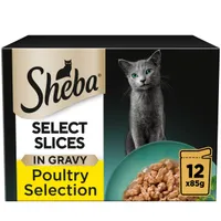 Sheba Pouches Select Slices 48 x 85g - Poultry Collection in Gravy