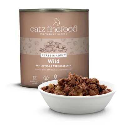 Lot catz finefood 24 x 800 g pour chat - gibier