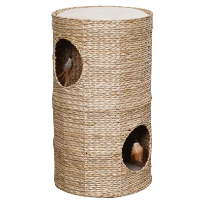 Karliel Caverna Water Hyacinth Scratching Barrel - 40 x 70cm (diameter x H)