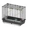 Ferplast Vogelkäfig Piano 6 braun / schwarz: L 87 x B 46,5 x H 70 cm
