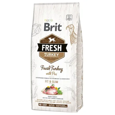 Brit Fresh Light Fit & Slim, indyk z groszkiem - 12 kg