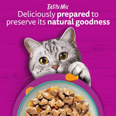 Whiskas 1+ Pouches Mega Pack 96 x 85g - Tasty Mix Catch of the Day in Gravy