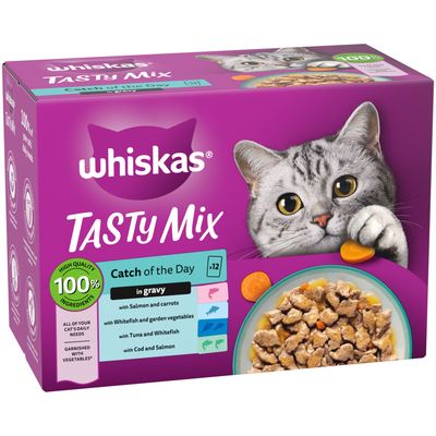 Whiskas 1+ Tasty Mix Catch of the Day in Gravy