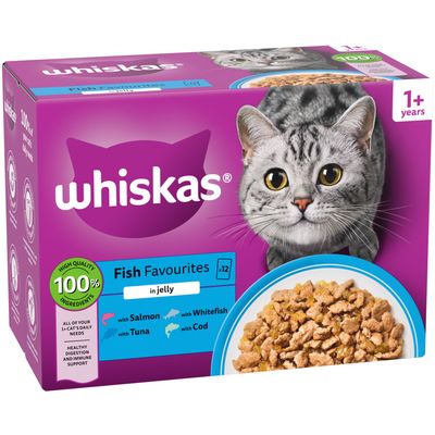 Whiskas 1+ Fish Favourites in Jelly