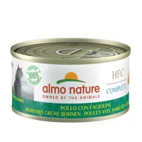 Almo Nature HFC Complete, 6 x 70 g - Kurczak z zieloną fasolką