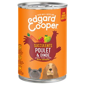 Edgard & Cooper Nourriture Humide Pour Chien Senior - Recette Au Poulet & Saumon, Sans Céréales, 6 X 400g