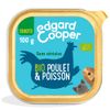 Edgard & Cooper Puppy 100 g Graanvrij Bio Menu Biologische Kip en Biologische Vis