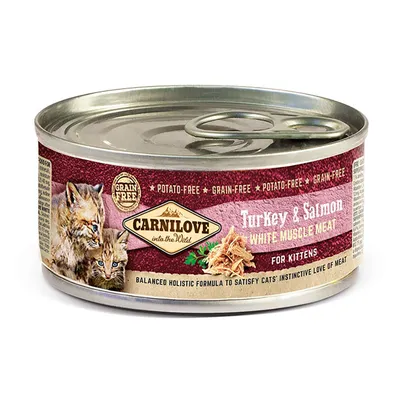 Carnilove Kitten 6 x 100 g котешка опаковка - пуйка, сьомга