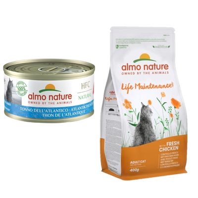 Almo Nature HFC Natural, Atlantikthunfisch, 100% Profits to Nature. Dose mit Katzenmotiv.