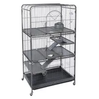 TIAKI Kleintierkäfig Villa - Sparset: Hauptkäfig + Add-on ( L 79 x B 52 x H 142 cm)