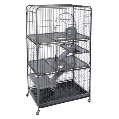 Cage TIAKI Villa pour petits animaux lot cage principale + unité complémentaire (L 79 x l 52 x H 142 cm)