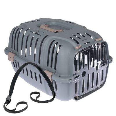Cage de transport TIAKI Bella pour chat lot : cage de transport Bella + bandoulière assortie