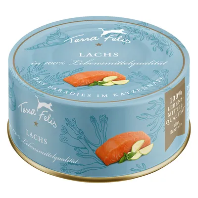 Terra Felis salmone in qualità alimentare 100%, Il paradiso nella ciotola del gatto. 100% qualità alimentare, tutte le materie prime.