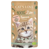 Cat's Love Bio 6 x 100 g - Junior Bio szárnyas