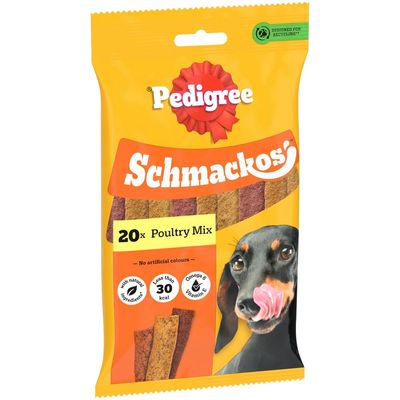 PEDIGREE® SCHMACKOS™ Dog Treats Saver Pack: Poultry (14 x 20 Strips)