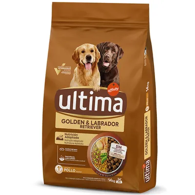 Ultima Golden & Labrador Retriever Pollo Crocchette per cane - 14 kg