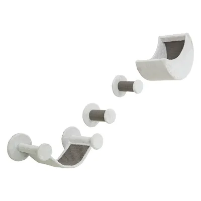 Set da muro Trixie in peluche per gatti - Set da 4 pz