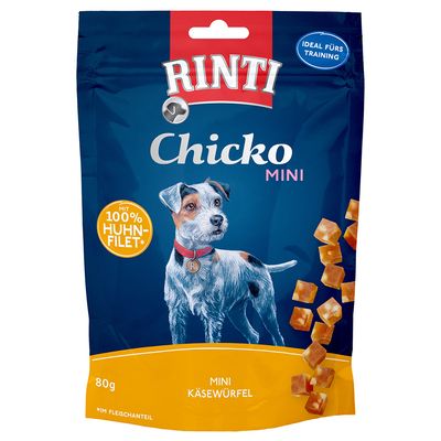 RINTI Chicko Mini кашкавалени кубчета с пиле 80 г