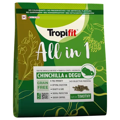 Tropifit All in 1 Mangime per cincillà e degu - 2 x 1,75 kg