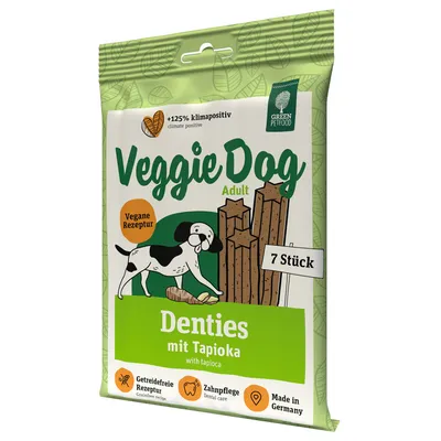 Veggie Dog Denties med tapioka, vegansk opskrift, 7 stk. Kornfri opskrift, tandpleje, Made in Germany, +125% klimapositive.