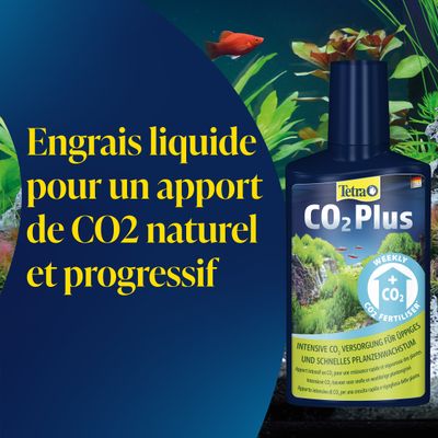 Tetra CO2 Plus Engrais liquide. Apport intensif de CO2 pour une croissance des plantes luxuriante et rapide. Engrais CO2 hebdomadaire.