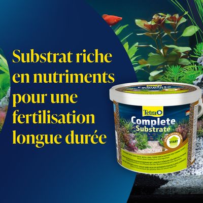 Tetra Complete Substrate, substrat riche en nutriments pour une fertilisation durable des plantes d’aquarium.