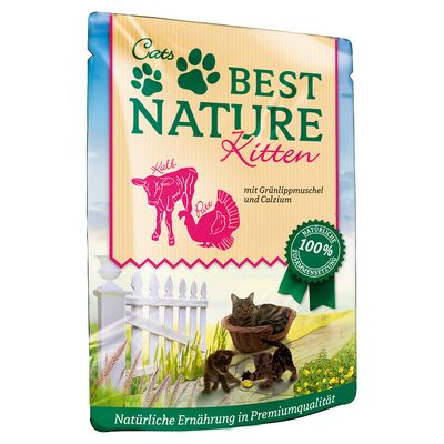 Sparpaket Best Nature Kitten 32 x 85 g dinde & veau