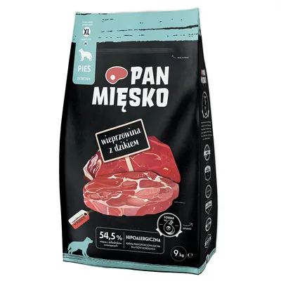 Pan Mięsko XL porc, sanglier pour chien  - 9 kg