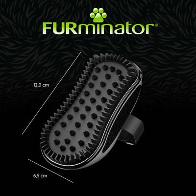 FURminator cepillo de goma con púas, medidas: 12,0 cm x 6,5 cm