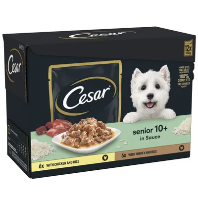 Cesar 10+ Senior Selection in Sauce - 48 x 100g