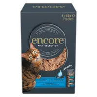 Sparpaket Encore Cat Pouch in Brühe 10 x 50 g - Fisch-Auswahl (3 Sorten)