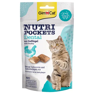 GimCat Nutri Pockets Dental mit Geflügel - 60 g