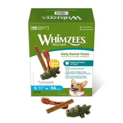 Whimzees by Wellness Mix Box - Size S: for small dogs (7 - 12kg, 56 Snacks)