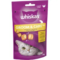 Whiskas Groom & Care Adult Cat Treats with Chicken - 45g