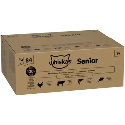 Whiskas 7+ Senior Mixed Menu Pouches in Jelly - 84 x 85g