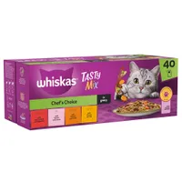 Whiskas 1+ Tasty Mix Chef's Choice in Gravy - 40 x 85g
